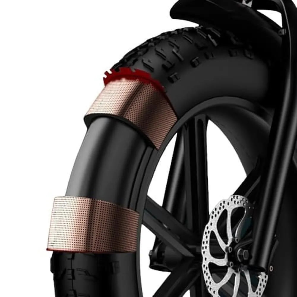 ENGWE M20 - Vélo tout-terrain à pneus larges - Blanc + Système d'alarme + Support de téléphone