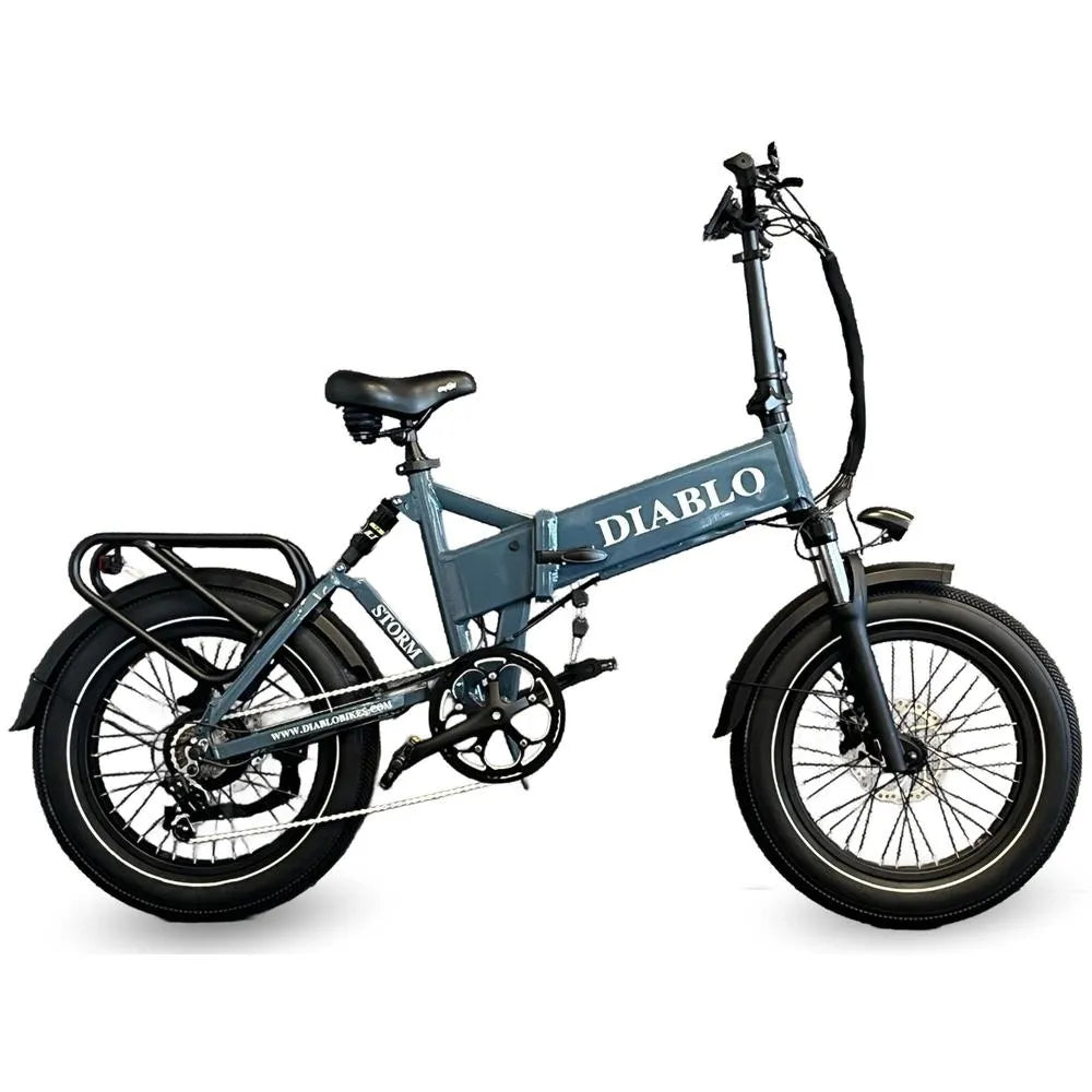 Diablo Storm - Fatbike - Vélo pliant électrique - Bleu foncé