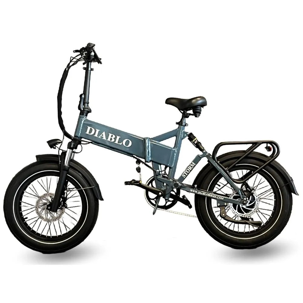 Diablo Storm - Fatbike - Vélo pliant électrique - Bleu foncé