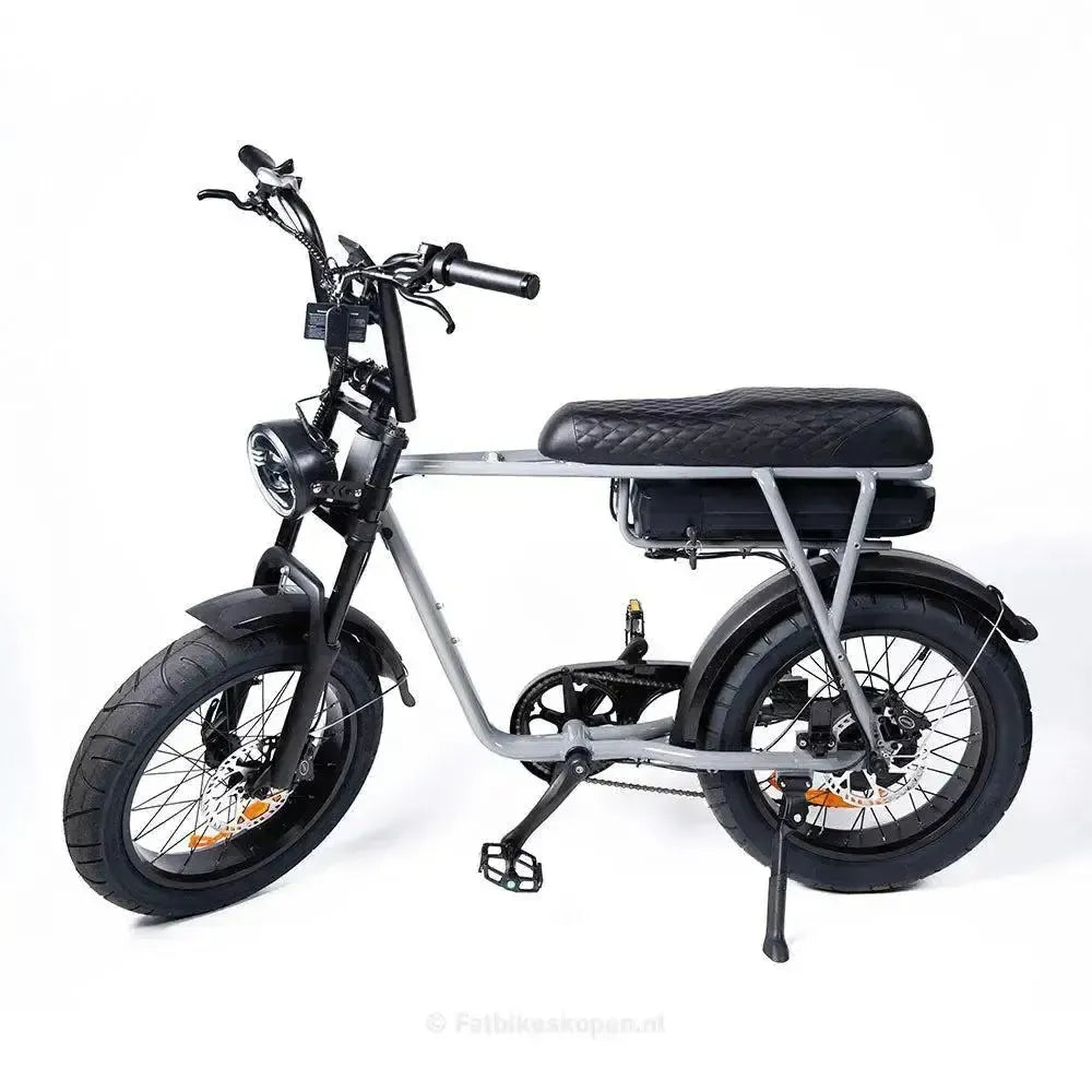 EB2 Fatbike Argent + Alarme + Repose-pieds