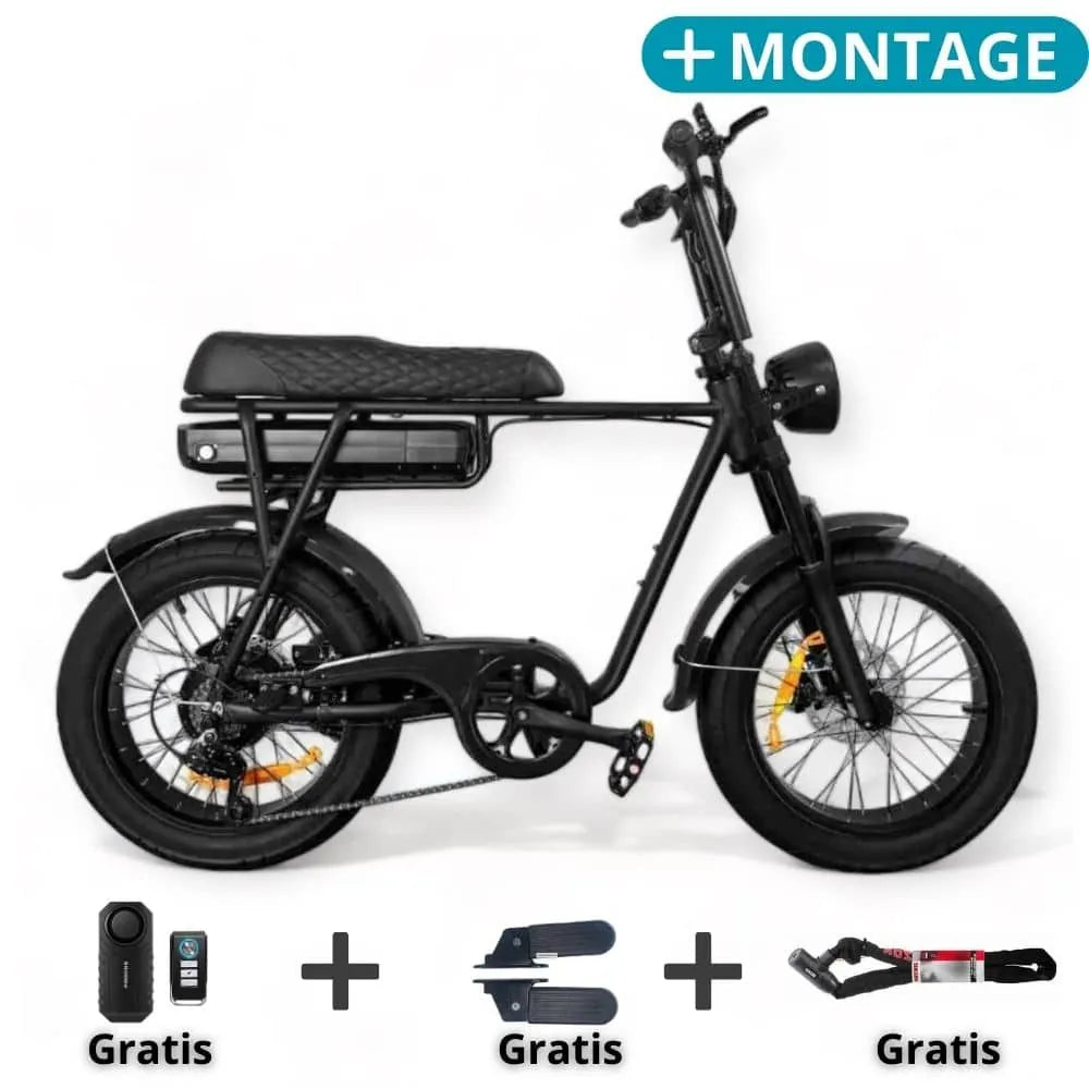 EB2 Fatbike Noir + Système d'alarme + Montage gratuit