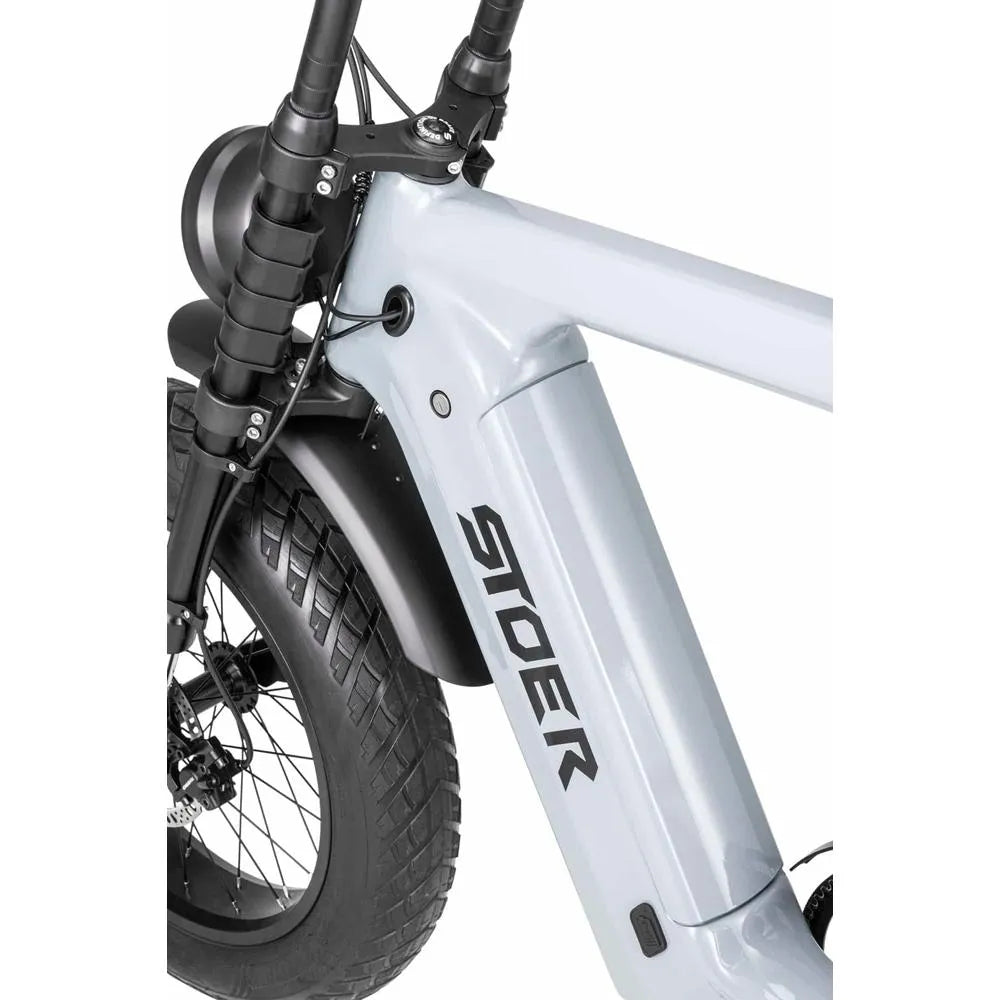 STOER Vélos Urban X - Vélo tout-terrain à pneus larges - Gris