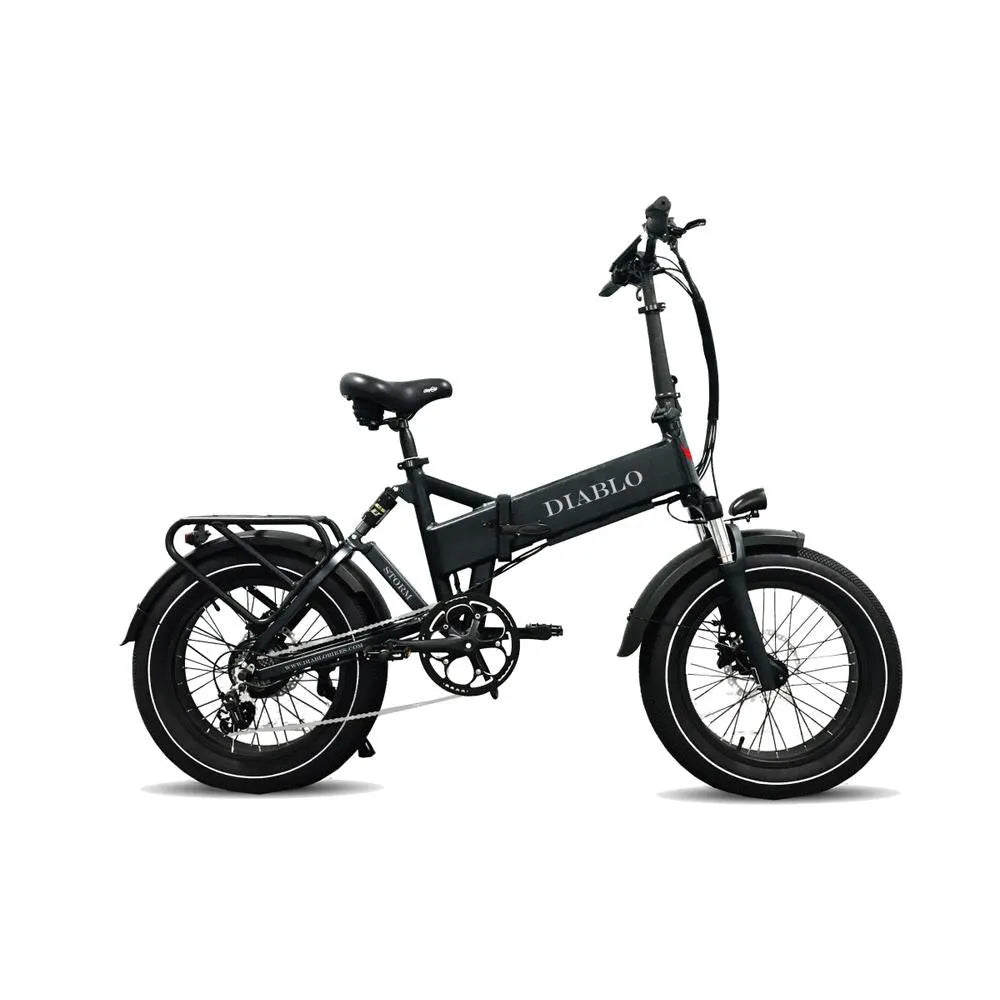 Diablo Storm - Fatbike - Vélo pliant électrique - Bleu foncé