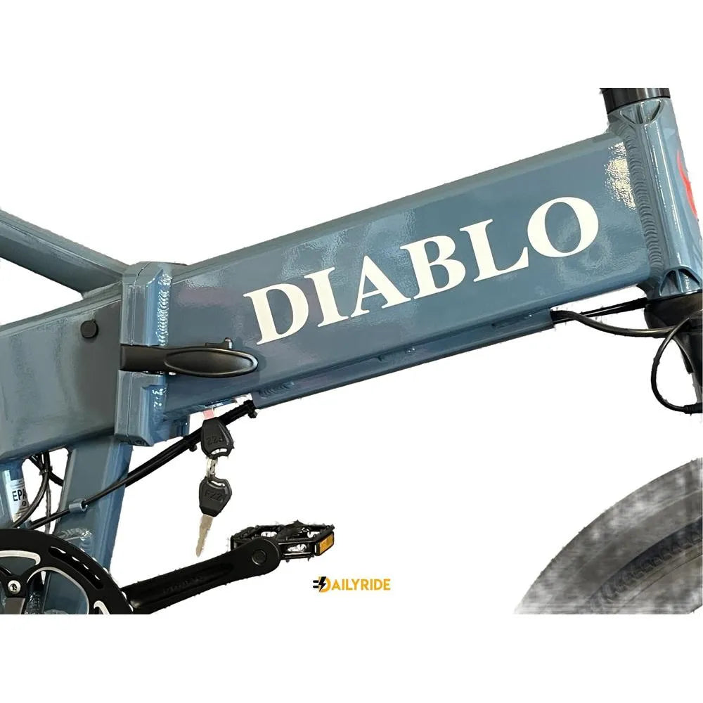Diablo Storm - Fatbike - Vélo pliant électrique - Bleu foncé
