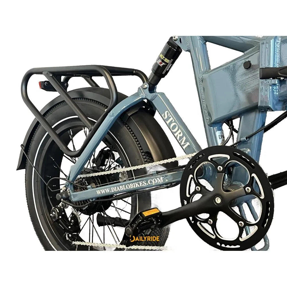 Diablo Storm - Fatbike - Vélo pliant électrique - Bleu foncé