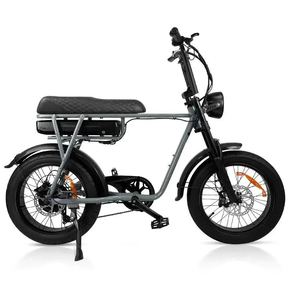 EB2 Fatbike Argent + Alarme + Repose-pieds