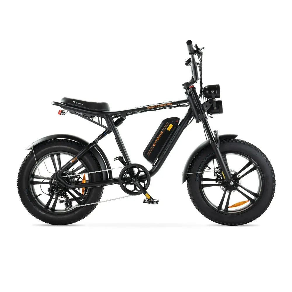 ENGWE M20 - Fatbike - Noir + Système d'alarme + Support téléphone