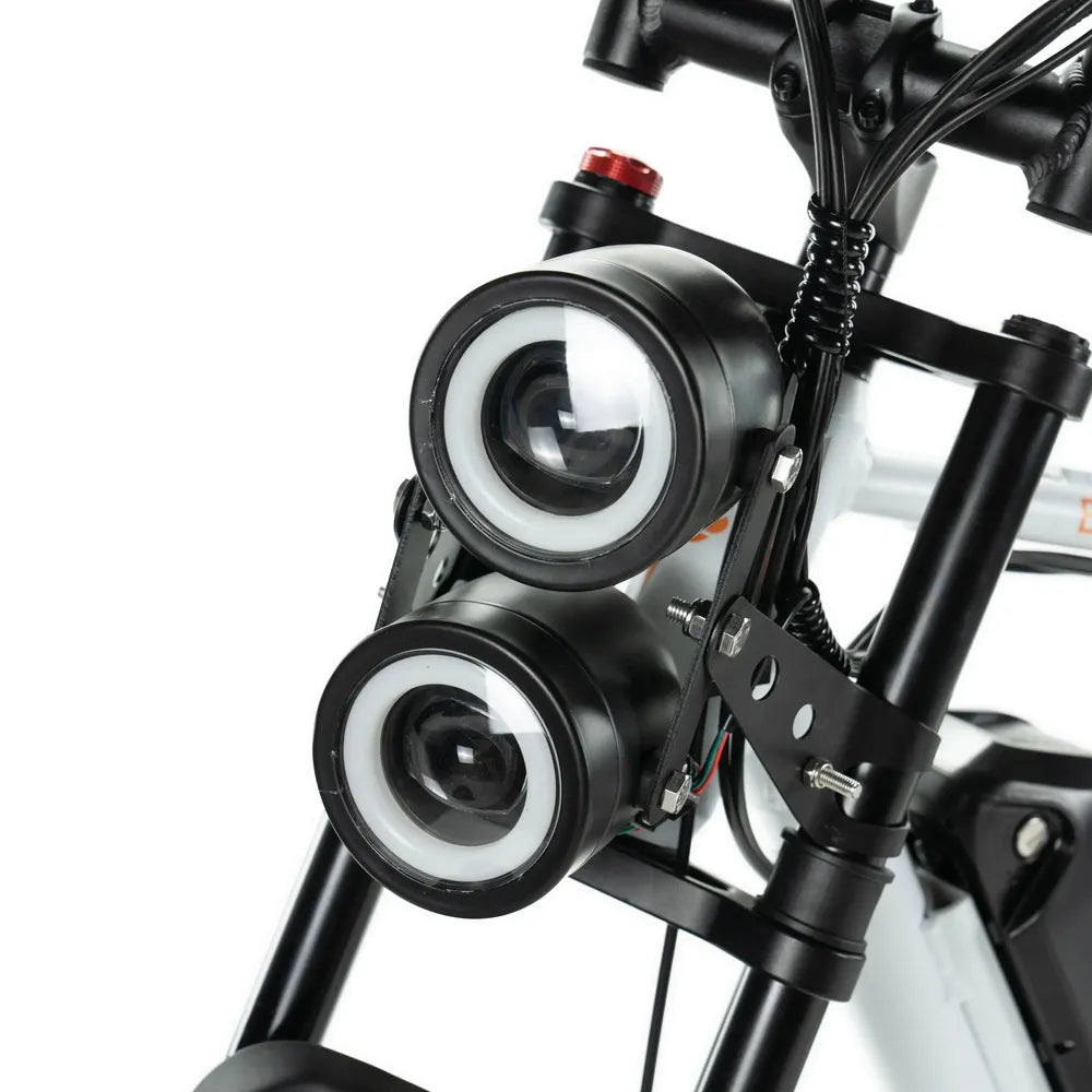 ENGWE M20 - Fatbike - Blanc + Système d'alarme + Support téléphone