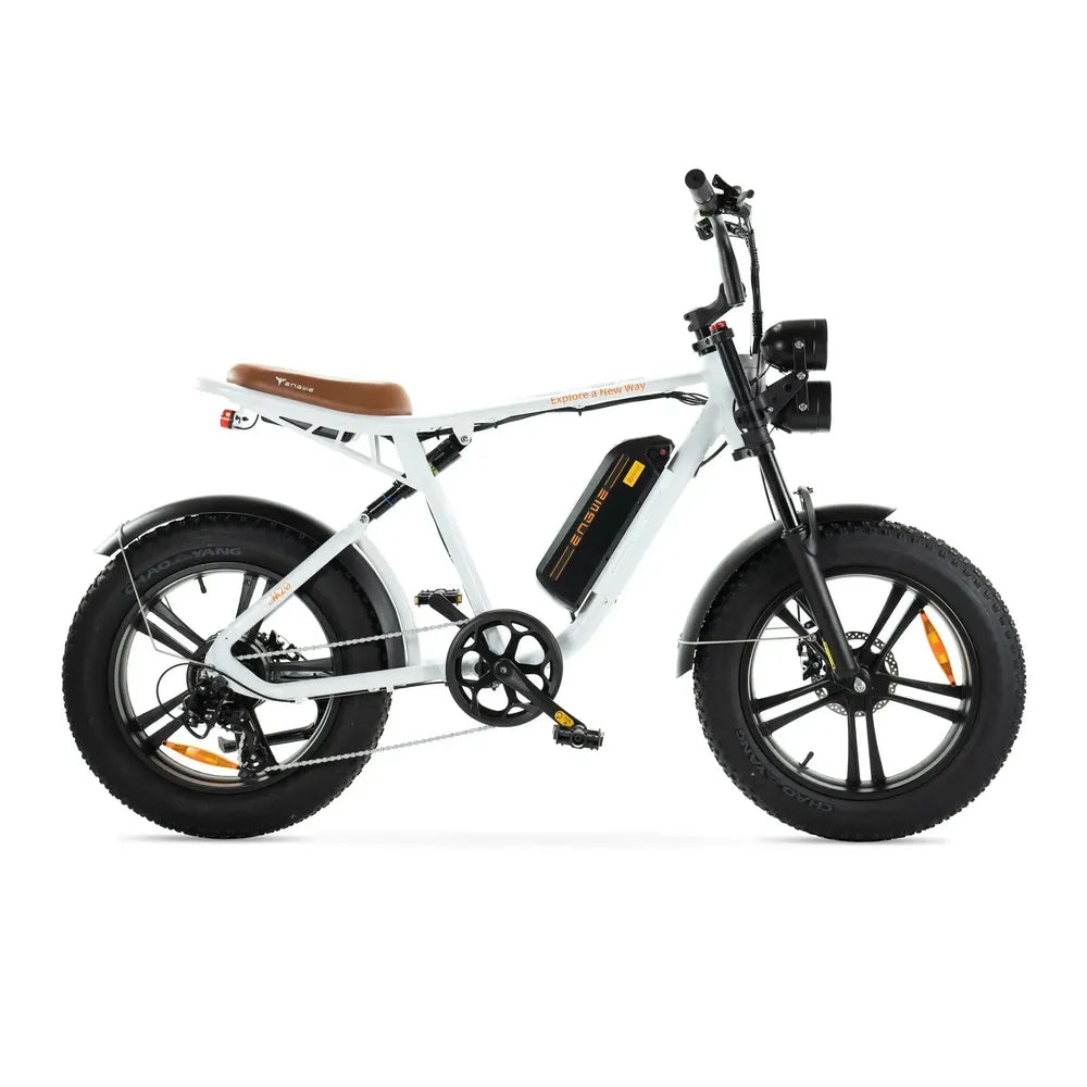 ENGWE M20 - Fatbike - Blanc + Système d'alarme + Support téléphone