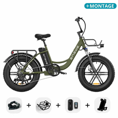 Engwe L20 - Vélo tout-terrain à gros pneus - Vert